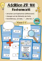 Vorschau - Spiele - Rechenmarkt: Plus/ Addition im Zahlenraum 100 (Klasse 2-3) - Deckblatt