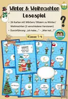 Vorschau - Spiele - Lesespiel: Winter und Weihnachten (Klasse 1-4) - Deckblatt
