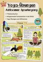 Vorschau - Spiele - Stationskarten: Achtsamer Waldspaziergang (Klasse 1-4) - Deckblatt