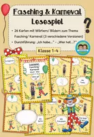 Vorschau - Spiele - Lesespiel: Fasching/ Karneval (Klasse 1-4) - Deckblatt