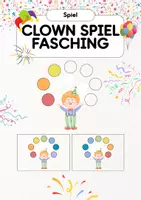 Vorschau - Spiele - Clown Spiel | Zuordnungsspiel Clown | Farbenspiel - Deckblatt