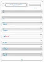 Vorschau - Arbeitsblätter - Buchstaben Zz - Seite 1