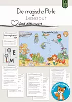 Vorschau - Stationenlernen - Lesespur Unterwasserwelt 3fach differenziert - Deckblatt