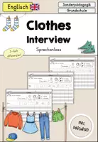 Vorschau - Arbeitsblätter - Clothes (Kleidung) Interview Sprechanlass differenziert - Englisch - Deckblatt