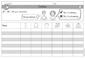 Vorschau - Arbeitsblätter - Clothes (Kleidung) Interview Sprechanlass differenziert - Englisch - Seite 2