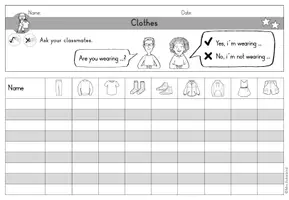 Vorschau - Arbeitsblätter - Clothes (Kleidung) Interview Sprechanlass differenziert - Englisch - Seite 3