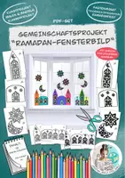 Vorschau - Mal- und Bastelvorlagen - Kooperatives Klassenprojekt "Ramadan-Fensterbilder" / NEU 2025 - Deckblatt