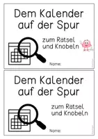 Vorschau - Arbeitsblätter - Knobelspaß zum Kalender - Klasse 2 - Seite 1