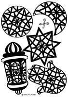 Vorschau - Mal- und Bastelvorlagen - Bastelvorlage "Ramadan-Dekoration" Malvorlage NEU 2025 - Seite 2