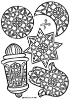 Vorschau - Mal- und Bastelvorlagen - Bastelvorlage "Ramadan-Dekoration" Malvorlage NEU 2025 - Seite 1