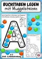 Vorschau - Arbeitsblätter - Buchstaben Legebild mit Muggelsteinen - Deckblatt