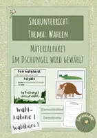 Vorschau - Arbeitsblätter - Wahlen - Im Dschungel wird gewählt Materialpaket Bundestagswahl - Deckblatt