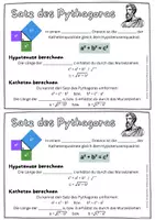 Vorschau - Arbeitsblätter - Satz des Pythagoras - Merksätze sprachbewusst / sprachsensibel / DAZ DAF DFU - Seite 1