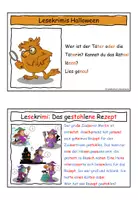 Vorschau - Aufgabenkarten - Lesekrimis Halloween/Herbst - Lesemotivation - Genaues Lesen - Seite 2