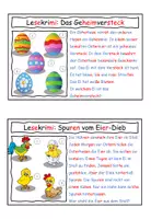 Vorschau - Aufgabenkarten - Lesekrimis Ostern - Lesemotivation - Genaues Lesen - Seite 3