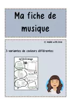 Aperçu - Fiches - Ma fiche de musique - Page de couverture