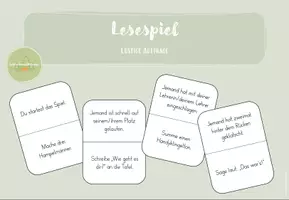 Vorschau - Spiele - Lesespiel "Lustige Aufträge" ab der 2. Klasse - Deckblatt
