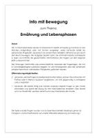Vorschau - Stundenentwürfe - Information und Bewegung "Ernährung und Lebensphasen" - Deckblatt
