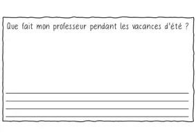 Aperçu - Fiches - Que fait ton/ta professeur(e) pendant les vacances d'été ? - Page 1