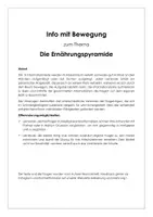 Vorschau - Stundenentwürfe - Information und Bewegung "Die Ernährungspyramide" - Deckblatt
