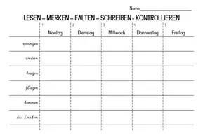 Vorschau - Arbeitsblätter - Rechtschreibfalter für alle Lernwörter von Sprache Stein Papier 3 - Seite 2