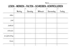Vorschau - Arbeitsblätter - Rechtschreibfalter für alle Lernwörter von Sprache Stein Papier 3 - Seite 3