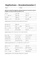 Vorschau - Arbeitsblätter - Kopfrechnen Grundrechenarten (incl. Lösungen) - Seite 3
