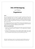 Vorschau - Stundenentwürfe - Information und Bewegung "Veganismus" - Deckblatt