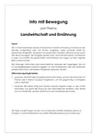 Vorschau - Stundenentwürfe - Information und Bewegung "Landwirtschaft und Ernährung" - Deckblatt