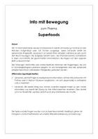 Vorschau - Stundenentwürfe - Information und Bewegung "Superfoods" - Deckblatt