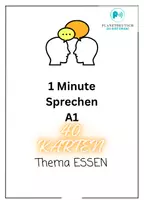 Vorschau - Stundenentwürfe - A1-A2 SPRECHEN 40 Dialogkarten Thema ESSEN: 3 Varianten - Seite 1
