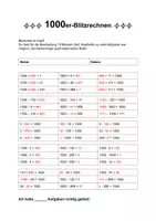 Vorschau - Arbeitsblätter - 1000er-Blitzrechnen - Seite 3