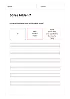 Vorschau - Arbeitsblätter - Sätze bilden Übungen: Schreibe Sätze (Pl.) - Seite 2