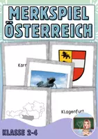Vorschau - Stationenlernen - Merkspiel Österreich (Bundesländer) - Deckblatt