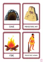 Vista previa - Tarjetas / Manipulativos - PREHISTORY FLASHCARDS - página 1