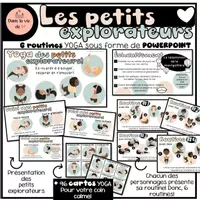 Aperçu - Apprentissages en autonomie - 96 cartes de Yoga + 6 routines avec les petits explorateurs - Page de couverture