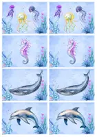 Vista previa - Juegos / Gamificación - SeaCreatures (Memory Game) by Magia Didáctica - página 1