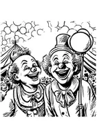 Vorschau - Arbeitsblätter - Lustige Clowns Ausmalbilder Karneval Fensterbilder Fasching Bilder ausmalen - Seite 3