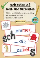 Vorschau - Bildkarten - sch oder s - Wort- und Bildkarten (Klasse 1) - Deckblatt