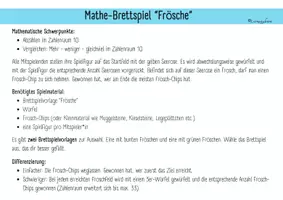 Vorschau - Spiele - Brettspiel Frösche: Zählen und Vergleichen im ZR 10 - Seite 2