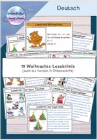 Vorschau - Aufgabenkarten - Lesekrimis Weihnachten - Lesemotivation - Genaues Lesen - Deckblatt