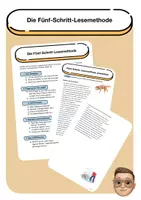 Vorschau - Arbeitsblätter - Die Fünf-Schritt-Lesemethode (Merkblatt + Übung) - Deckblatt