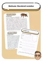 Vorschau - Arbeitsblätter - Methode: Steckbrief von einem Tier der Steinzeit erstellen - Deckblatt