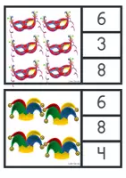 Vista previa - Juegos / Gamificación - TARJETAS DE CONTEO CON TEMÁTICA DE CARNAVAL - página 2