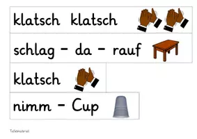 Vorschau - Arbeitsblätter - Cup Song: Rhythmus & Anleitung - Musik - Kl. 3/4 (mit Bildkarten) - Seite 2