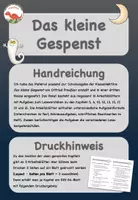 Vorschau - Arbeitsblätter - Das kleine Gespenst Lesebegleitmaterial - 16 Arbeitsblätter - Seite 1