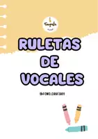 Vista previa - Hojas de trabajo - Ruletas de vocales + bonus - página 1