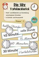 Vorschau - Merkblätter - Die Uhr - Tafelmaterial (Klasse 1-3) #schulstartbyextraklasse - Deckblatt