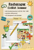 Vorschau - Arbeitsblätter - Rechenspur - Sommer - alle Grundrechenarten (Klasse 1-3) - Deckblatt