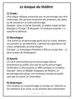 Aperçu - Préparation de séance / Séance complète - Le lexique du théâtre - Explications et exercices corrigés - Page de couverture